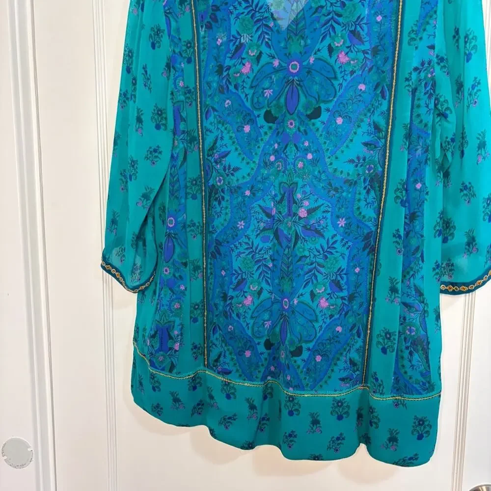 Soft Surroundings beaded sequin Tunic top